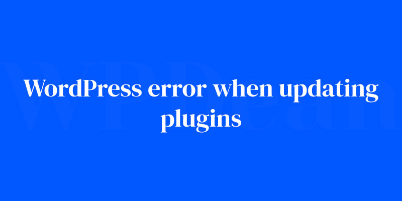 Fixing Any WordPress Error You Find When Updating Plugins
