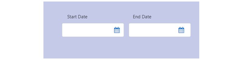 Blue Themed Date Picker With Date Range And Week Number