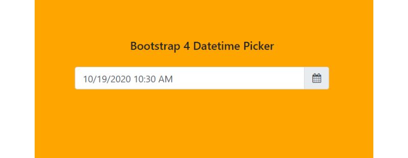Bootstrap 4 Datatime Picker snippets