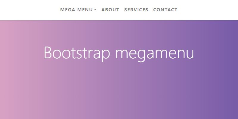 Bootstrap 4 Dropdown Megamenu