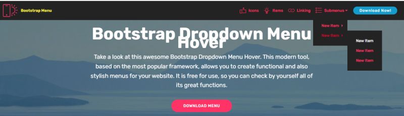 Bootstrap Dropdown Menu Hover