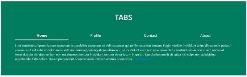 Bootstrap Tabs With Elegant Smooth Design