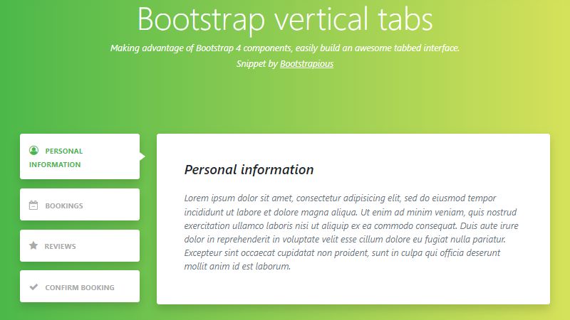 Bootstrap Vertical Tabs