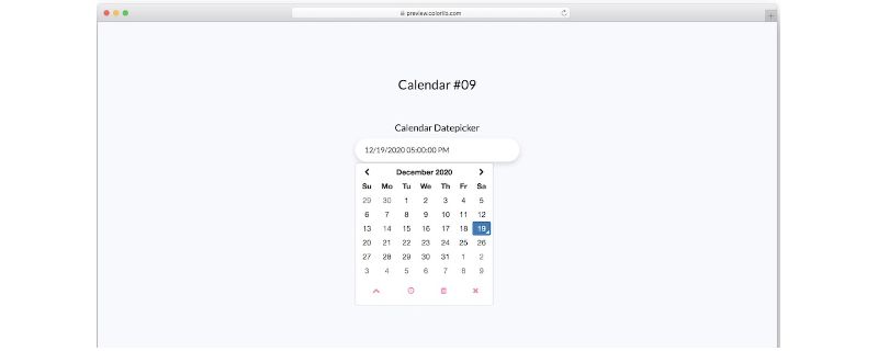 Calendar V09 by Colorlib