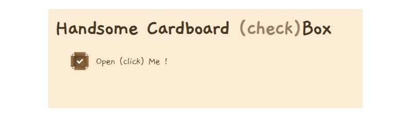 Cardboard Check Box