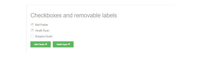 Checkboxes And Removable Labels