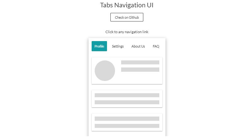 Tabs Navigation UI