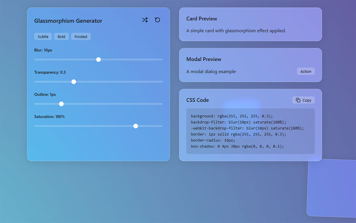 44 CSS Glassmorphism Examples You Can Actually Use